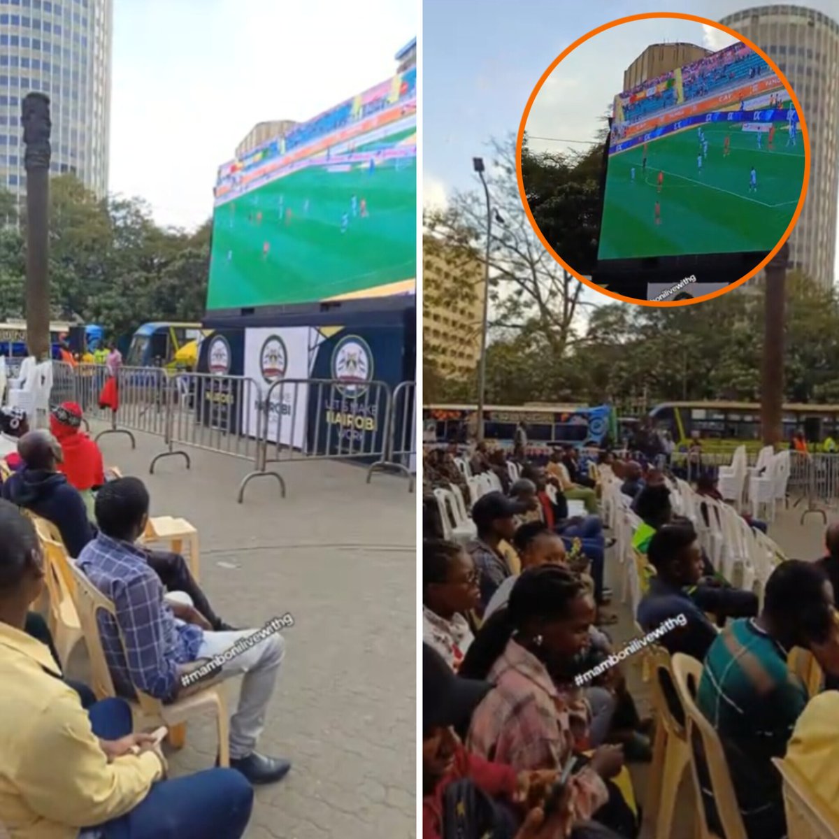Kenyans enjoying CHAN matches at designated fan zones as instructed by CAF.
Watch 🧵👇