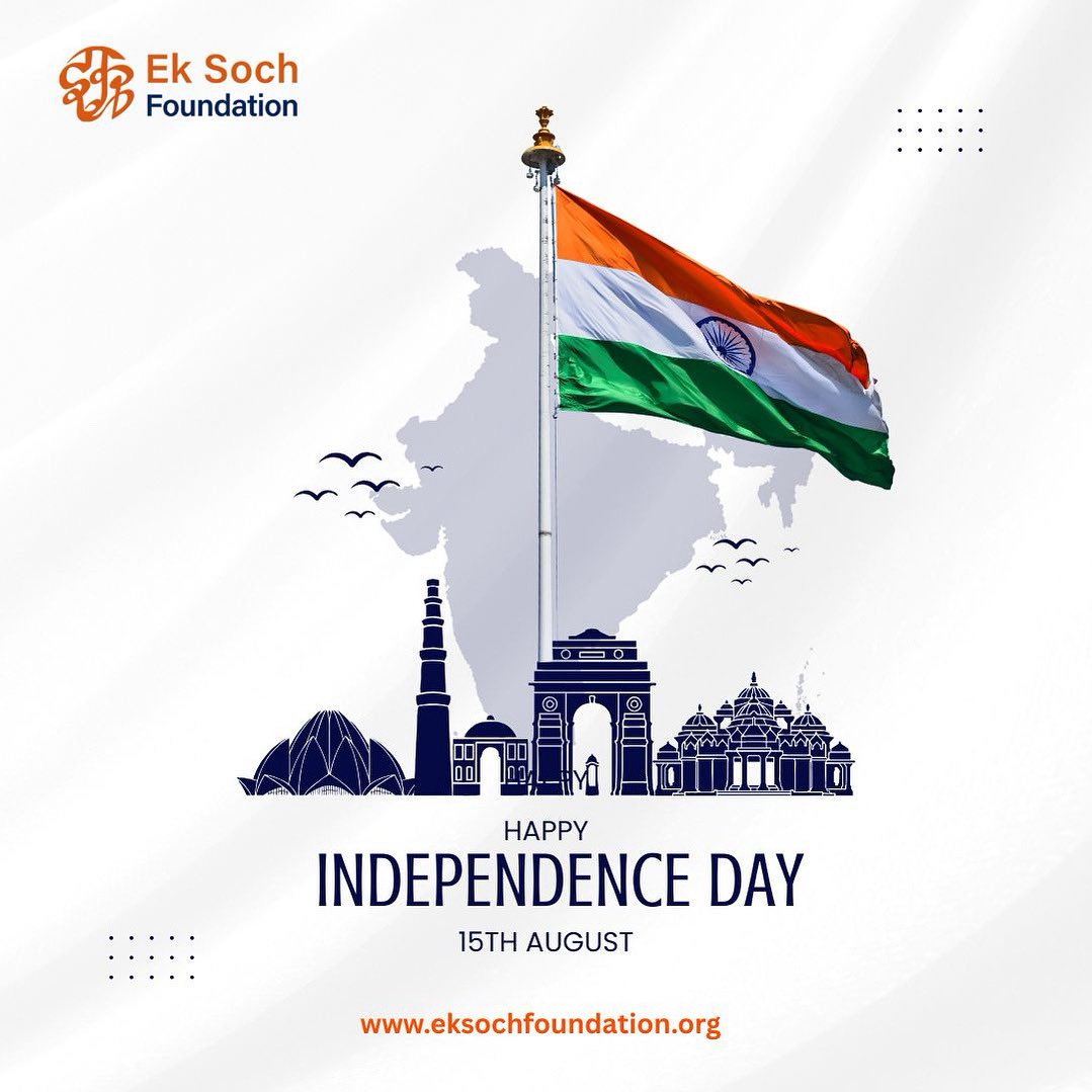 eksochfdn's tweet photo. From struggle to strength, from dreams to reality, today we honour the journey of our nation. 🇮🇳 #HappyIndependenceDay https://t.co/20Wc2qptkT