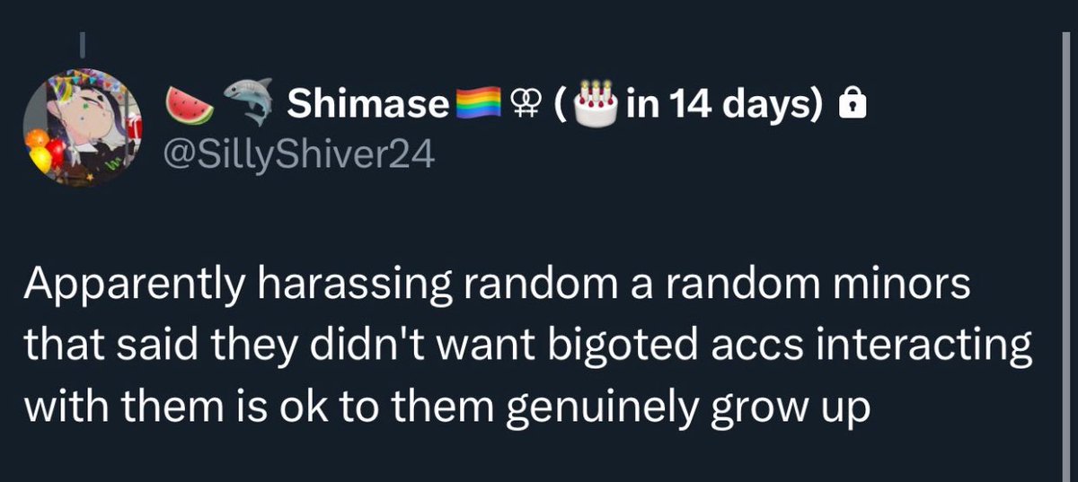 LibsOfSplatoon's tweet photo. Imagine being so fragile that an account tweeting about your tweet is enough for you to go private and play the victim card

"Wah wah i'm a minor you can't criticize me!" Just because you're a minor doesn't mean no one can't criticize you at all.

Ss's are from from anonymous. https://t.co/PiKjzHVEbb