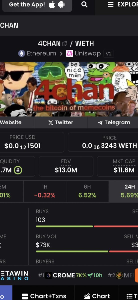 mariushav's tweet photo. #4Chan outperforming $Shib $Doge $Pepe and all the major #Memecoin’s 👀🚀🚀

Low MC, more potential growht then all of those.

@4chantokenio 🍀

0xe0A458BF4AcF353cB45e211281A334BB1d837885

#Floki #Ethereum #Xrp $Bonk $Apu $Pengu #Bitcoin #Crypto https://t.co/VUCmyE4tMD