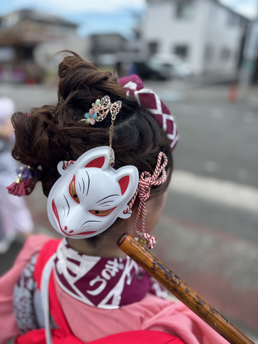 三嶋大祭り 初日！ 髪かわいいでしょ🦊