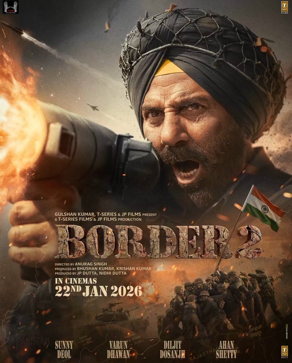 imashok_singh's tweet photo. "Ready for the ultimate battle? 🇮🇳 #Border2 brings the heat with intense action and unbreakable spirit! 🔥 #SunnyDeol #BorderSequel #ComingSoon" https://t.co/IIA4GhyH56