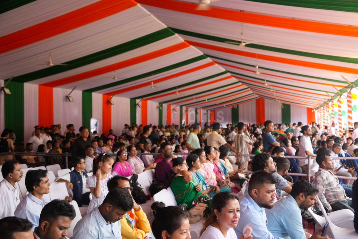 guwahatiplus's tweet image. PHOTOS|  Independence Day 2025 celebration from the Veterinary Field in Khanapara, Guwahati. [1/2]

#independenceday #flaghoisting #august15 @CMOfficeAssam