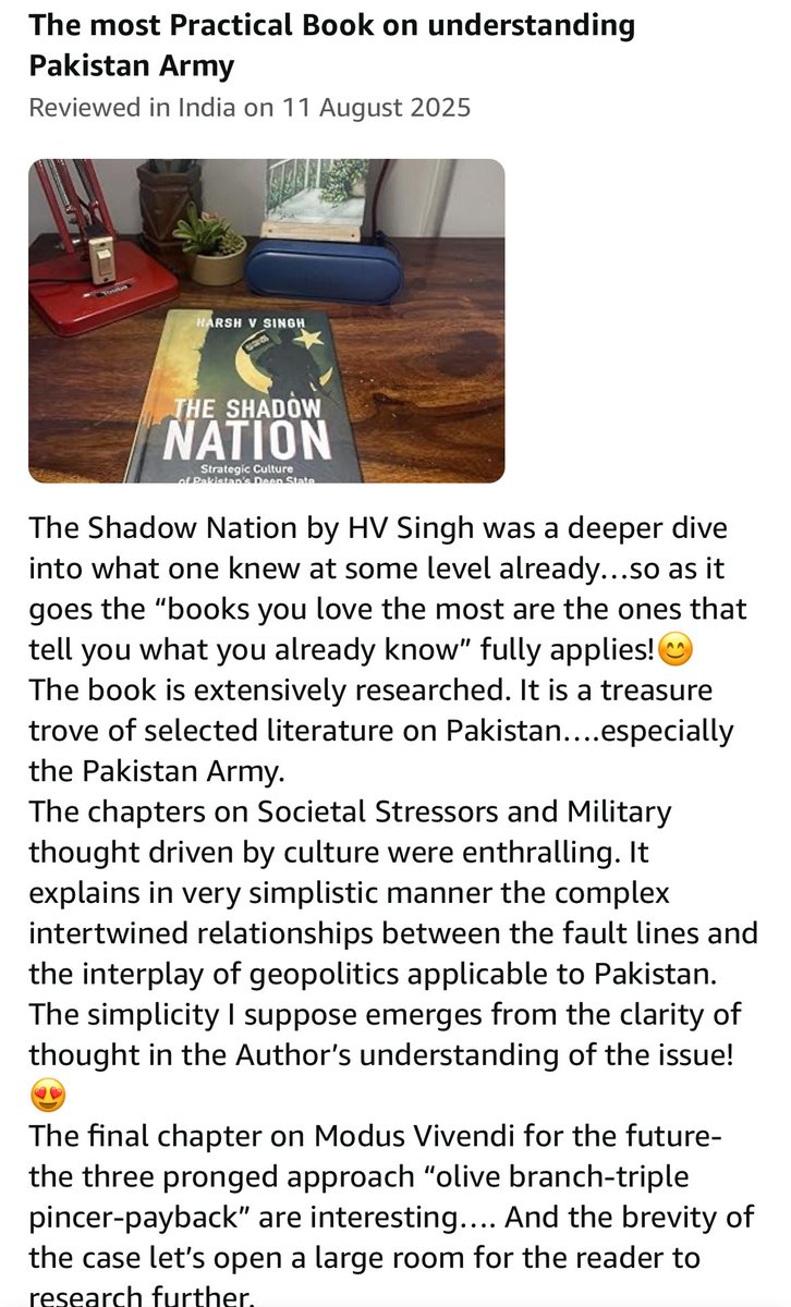 Thank you for the glowing review; hope this effort of mine adds to the knowledge capital on our Western Neighbor <a href="/PentagonPress/">Pentagon Press</a> <a href="/tilakdevasher1/">Tilak Devasher</a> <a href="/YkJoshi5/">Y K Joshi</a> <a href="/nitingokhale/">Nitin A. Gokhale</a> <a href="/mahal_ss41/">SS Mahal</a>