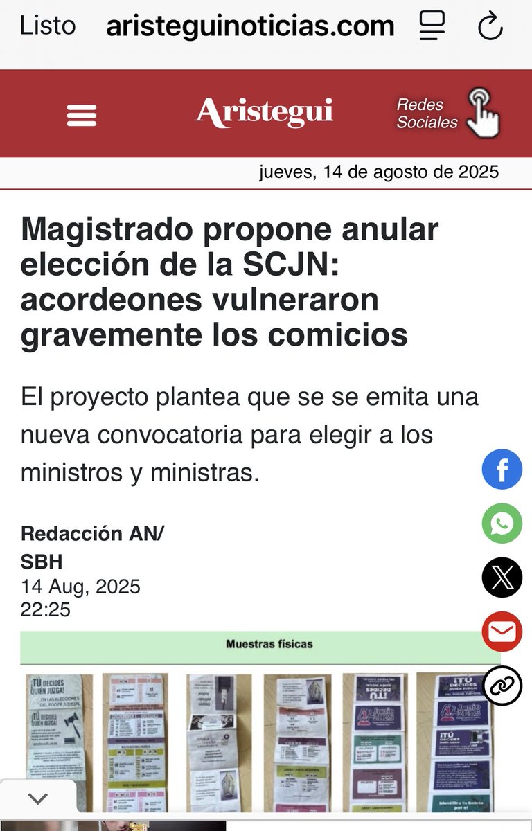 Mario Di Costanzo (@mario_dico50) on Twitter photo 🔴 DE ÚLTIMO MOMENTO 🔴 De acuerdo con esta nota , el Magistrado Reyes Rodríguez propone ANULAR la elección de los Ministros de la <a href="/SCJN/">Suprema Corte</a> . NO canten victoria todavía ! 🔴 DE ÚLTIMO MOMENTO 🔴 De acuerdo con esta nota , el Magistrado Reyes Rodríguez propone ANULAR la elección de los Ministros de la <a href="/SCJN/">Suprema Corte</a> . NO canten victoria todavía !