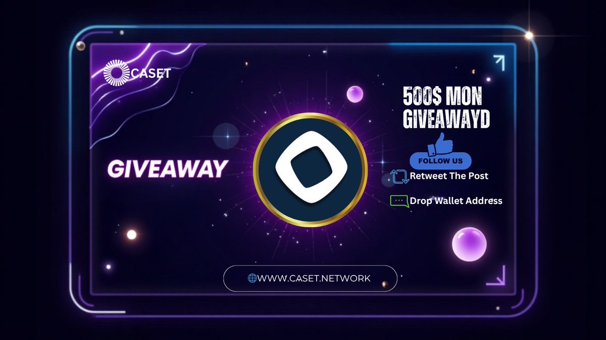 Giveaway $Mon Testnet!!!

250 lucky winners will receive 500 $Mon faucet each. Be a winner 👉

🟡Follow <a href="/casetnetwork/">Caset</a>
🟡Retweet+Like
🟡Drop your $Mon wallet address

#monad_giveaway #monad_airdrop
#mon_faucet #giveaways #airdrop #monad_testnet_mon