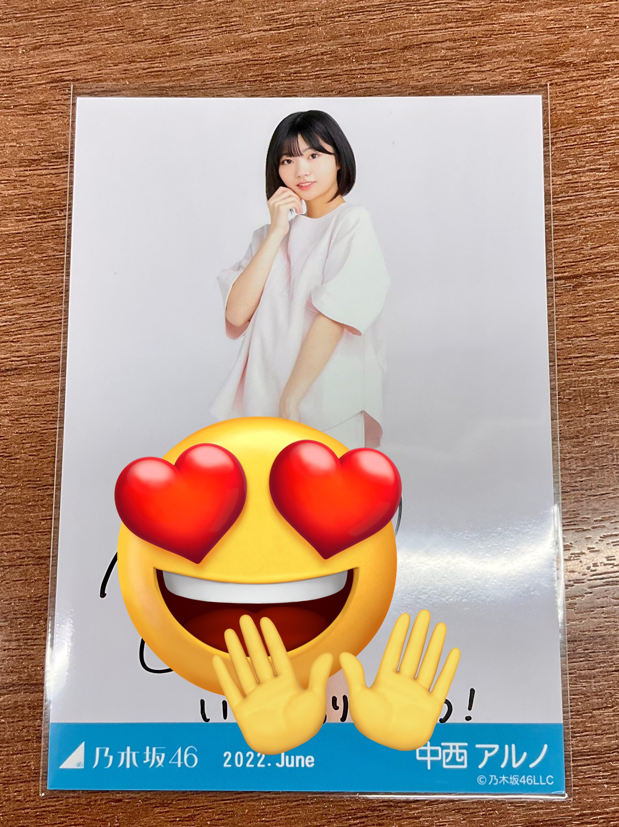 乃木坂46　中西アルノ　直筆サイン入りおひとりさま天国フォトフレーム 乃木フェス 中西アルノ 直筆サイン入り おひとりさま天国フォト