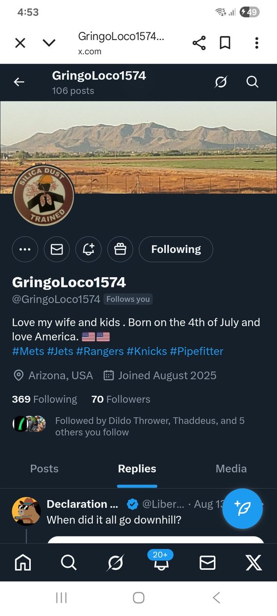 KJW (@hawkesbay69) on Twitter photo Smaller accounts matter
This new account needs friends to follow, please give <a href="/GringoLoco1574/">GringoLoco1574</a> a F&R ๐ช๐ซถ๐๐ฅ๐ฏ๐บ๐ธ Smaller accounts matter
This new account needs friends to follow, please give <a href="/GringoLoco1574/">GringoLoco1574</a> a F&R ๐ช๐ซถ๐๐ฅ๐ฏ๐บ๐ธ