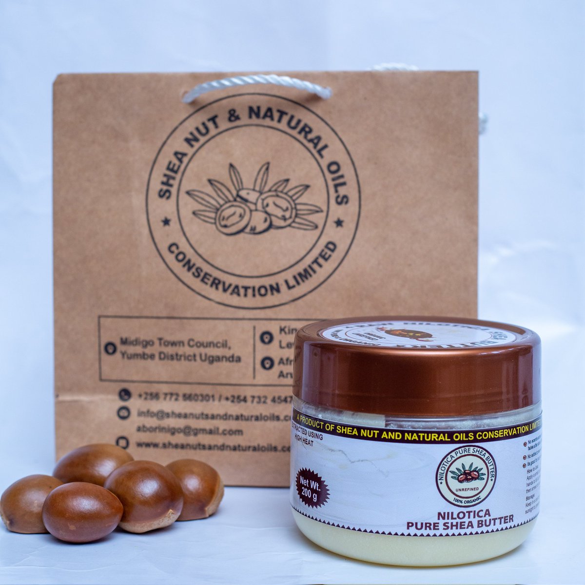 Raw-Unrefined Nilotica Shea Butter — 100% natural, eco-friendly and packed with nutrients that are ideal for any skin types and hair.  

We deliver in recyclable containers and eco-friendly packs. 

To stock up, DM us today for orders.

#NiloticaSheaButter || #SheaButterGlow
