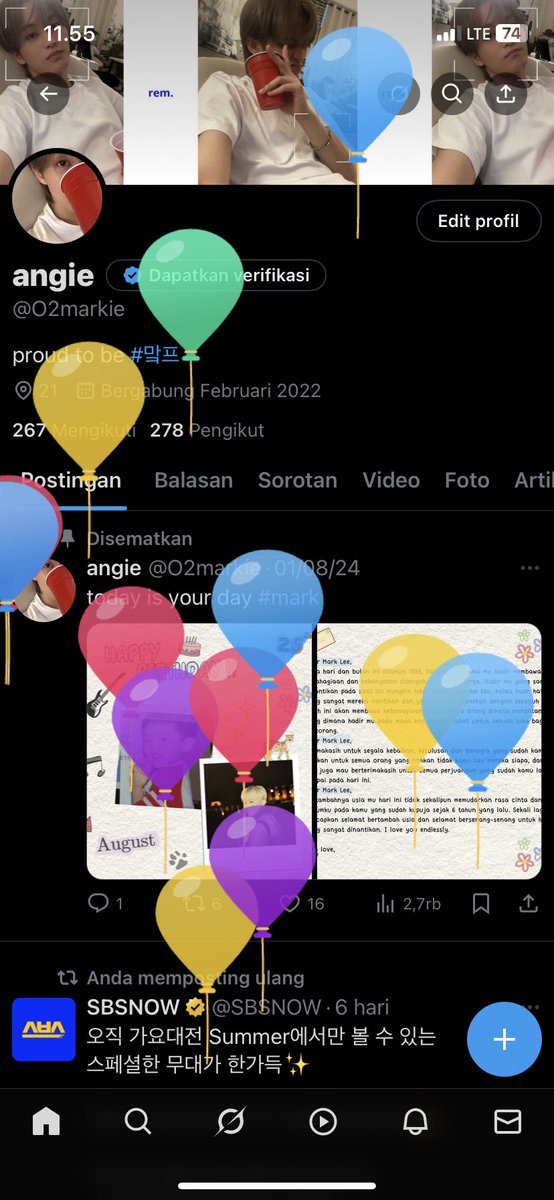 O2markie's tweet image. selamat 22 angie