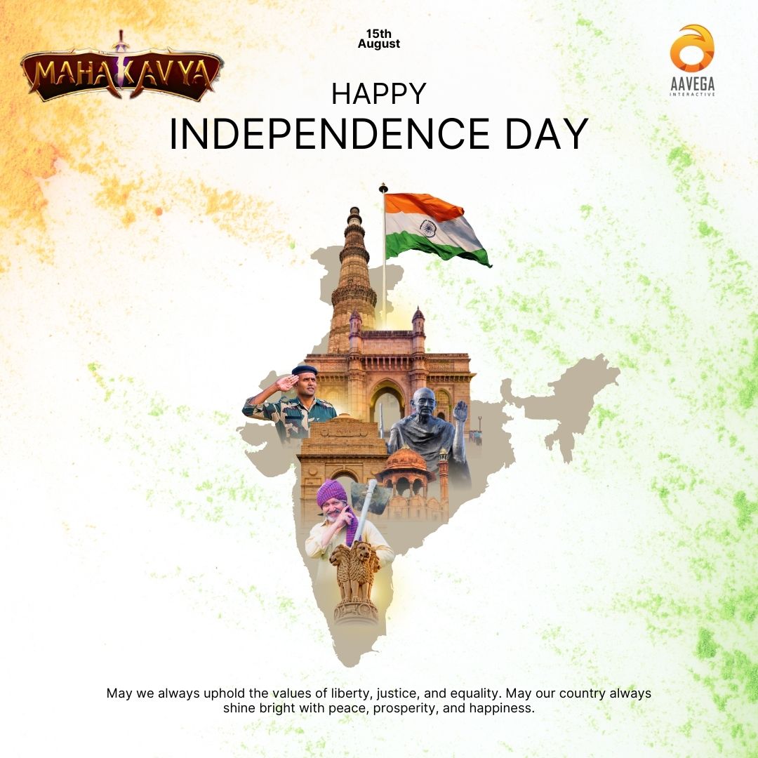 Today, we celebrate the spirit of freedom, unity, and endless possibilities.
Let’s honor our past, cherish our present, and create a future that’s brighter, bolder, and prouder.

Wishing everyone a Happy 15th August!

#aavegainteractive #independenceday #proudtobeindian