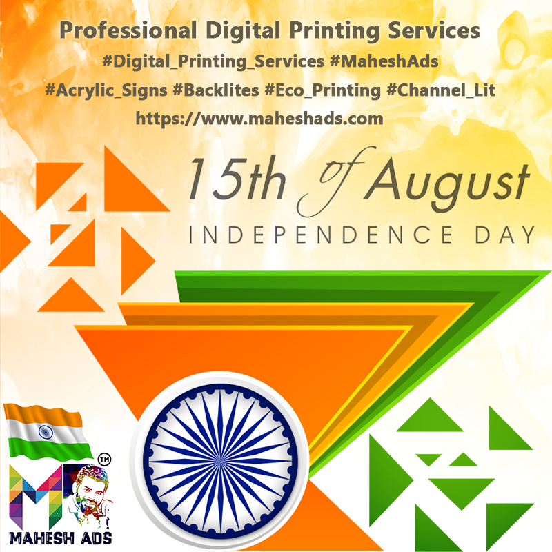 maheshads_'s tweet photo. Happy Independence Day MAHESH ADS
Our dedicated team of creative professionals ensures highquality, customized designs that meet and exceed your printing requirements
https://t.co/JKr9WujJra
#Digital_Printing_Services #MaheshAds
#AcrylicSigns #Backlites #EcoPrinting #ChannelLit https://t.co/poKI7IcQTi