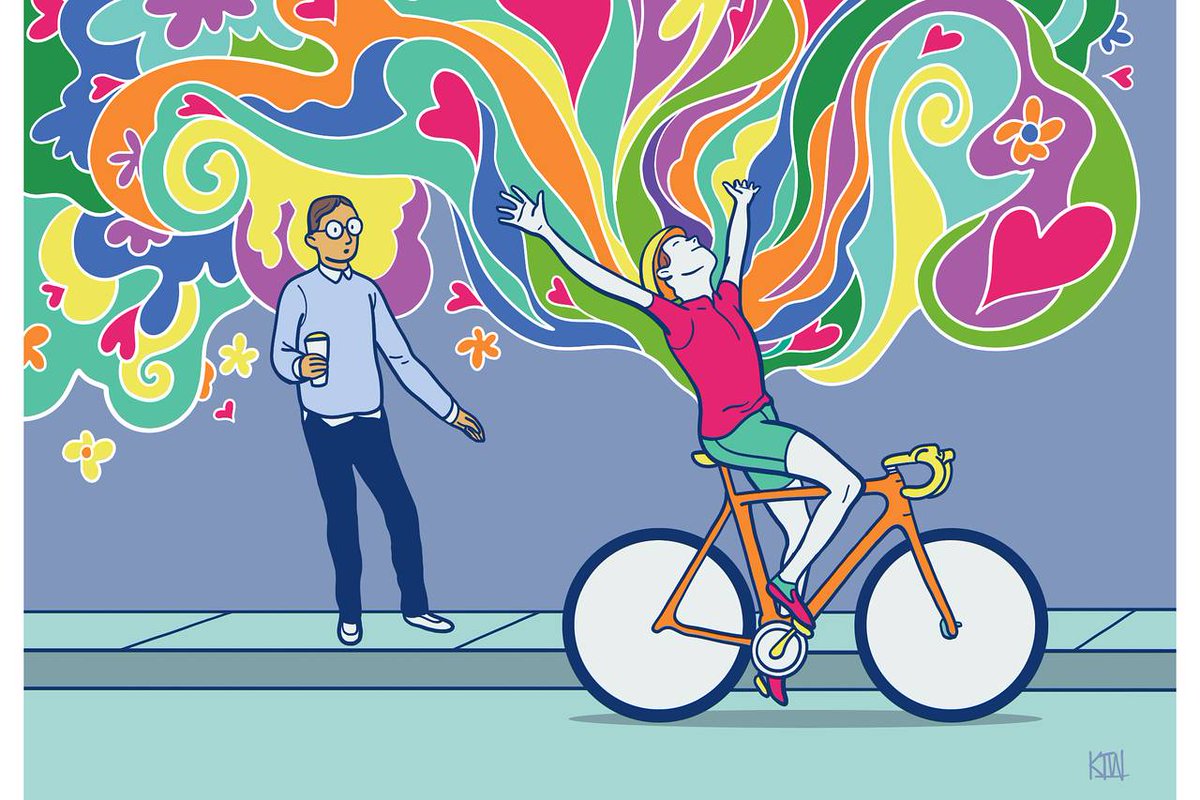 bicyclesbeyond's tweet photo. STRESS THERAPY 🚲

#Cycling releases endorphins, which have mood-boosting effects  😊

#HappyFriday dear #BikeFriends
💚🚴🏼‍♂️🧡🚴🏽‍♀️❤️🚴🏼 🙌🏽 https://t.co/uu0JiCmfhu