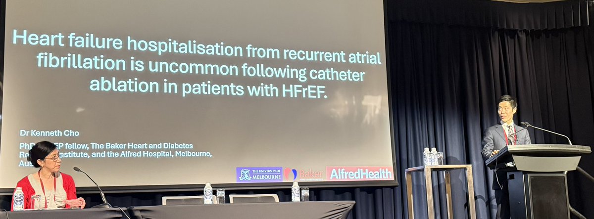 peterkistler3's tweet photo. CAMERA 2 RCT &amp; recurrent AF after AF ablation in HFrEF rarely -> hospitalisation: heart rhythm prize @thecsanz excellent work! @drlouisesegan @drkennethcho #CSANZ2025 https://t.co/x7ckcb1qps