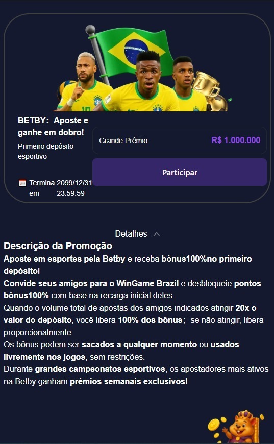 Jigarkaren's tweet photo. WingameBR is currently promoting a 100% first-time deposit event:
1. Players can enjoy a 100% bonus for their first deposit, with a maximum of 5,000 BRL per deposit
2. The bonus is automatically credited to the account, but it can only be claimed after being unlocked https://t.co/ELcRk4eS7D