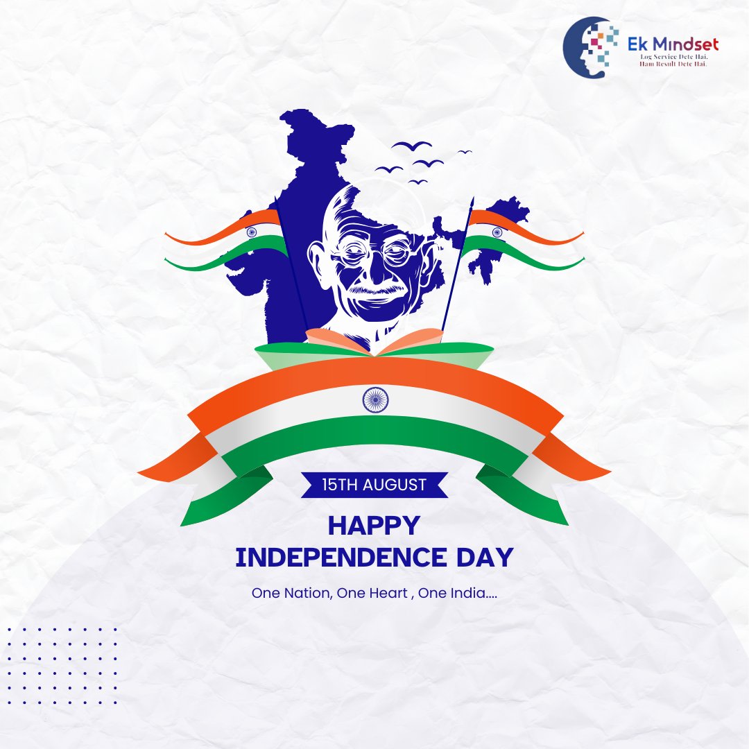 EkMindset's tweet photo. Happy Independence Day! 🇮🇳
On this 15th August, we at Ek Mindset. celebrate the spirit of freedom, innovation, and unity that drives our nation forward.
Let’s continue building a future where ideas know no boundaries and dreams have no limits.

✨ Jai Hind! ✨
#IndependenceDay https://t.co/H1luDAlHLg