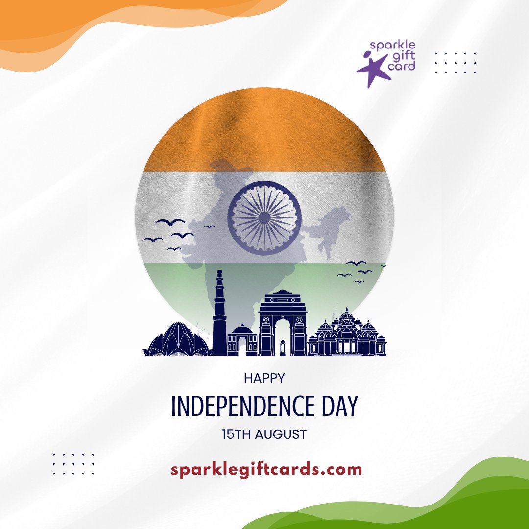 SparkleGiftCard's tweet photo. 🇮🇳 This #IndependenceDay, celebrate freedom by sparking change!
With #SparkleGiftCards, support 10 partner NGOs driving India’s #SDGs—education, healthcare, environment & more.
Honor the nation, empower its future. 💚✨
#JaiHind #SupportTheNation https://t.co/382pSF9X3l