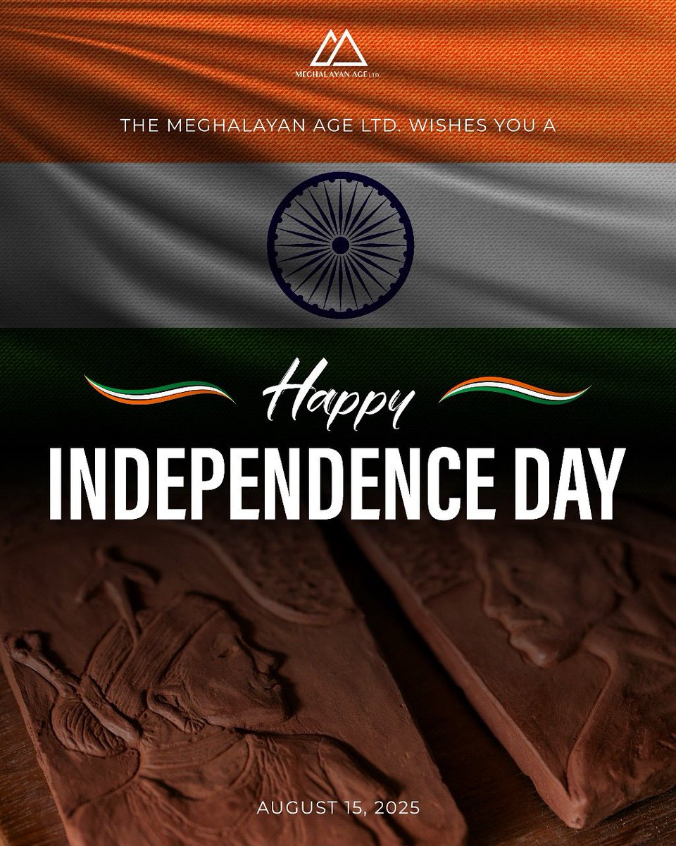 Wishing you a joyful and solemn celebration this Day. May the spirit of freedom and unity continue to inspire our nation's progress. The Meghalayan Age Limited would like to wish you all a Happy Independence Day!
