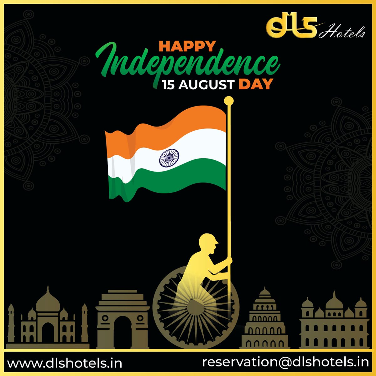 Dlshotels's tweet image. DLS Hotels wishes you all a very Happy Independence Day! 
Let’s take pride in our nation’s journey, honor the sacrifices that brought us freedom, and continue to work together with the same spirit of unity and dedication.

#Happyindependenceday #freedomday #spiritofunity