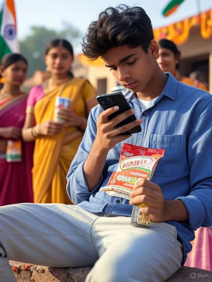 getrealrane's tweet photo. Happy independence day 🇮🇳

Freedom came in 1947… but in 2025, 
Gen Z swapped the chains for screens, junk food and 4 hours of sleep.

From British rule to blue light rule Gen Z’s new prison. https://t.co/3wcGqvj0CL