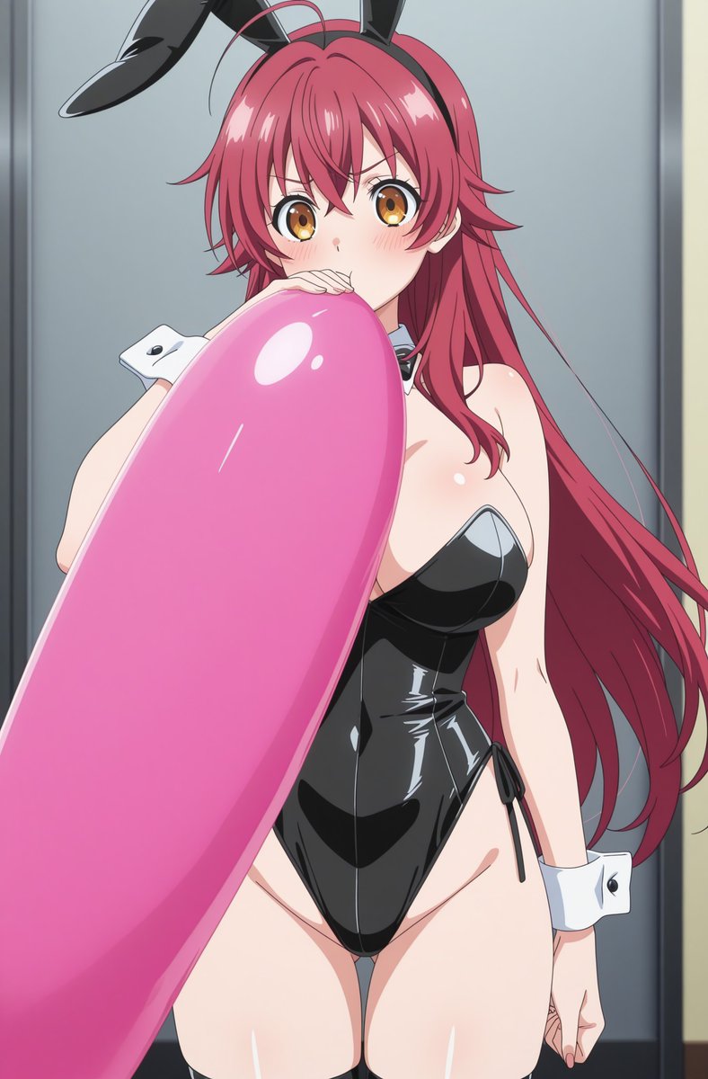 Dballoon999's tweet image. Bunny girl with her long balloon

#aiart #balloonblowing #looner