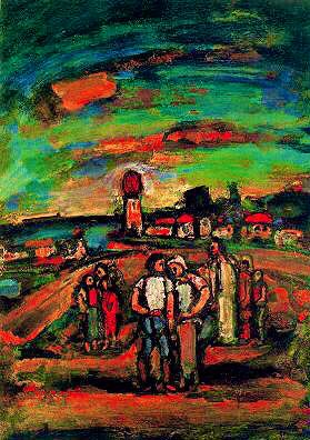SantiagoArtis's tweet image. Crépuscule, 1937 by 
Georges Rouault 
France, 1871-1958). #Paris #painting #expressionism #fauvism