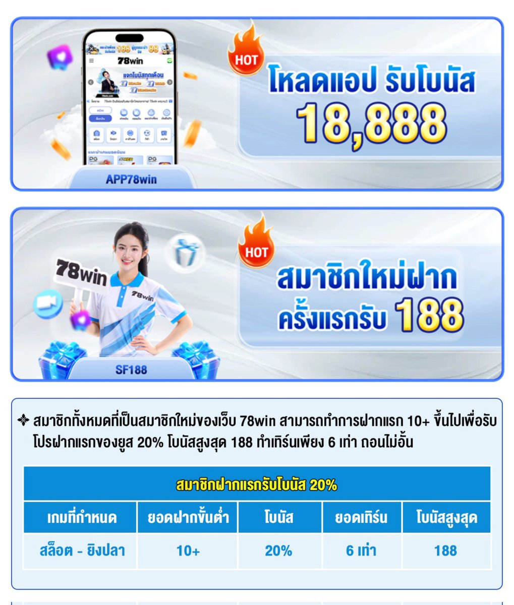#78WIN เว็บใหม่ เว็บเด็ด 🔥

🎇ฝากขั้นต่ำ 10฿ โบนัส 188 
🎆ทำเทิร์น ×6 เท่า ถอนไม่อั้น 
🌟ฝากครบ 300 เล่นเทิร์นครบ 1500 

สมัคร: 78142244.com/?r=rwb5930

 #สล็อตเครดิตฟรี2025 #แจกเครดิตฟรี188