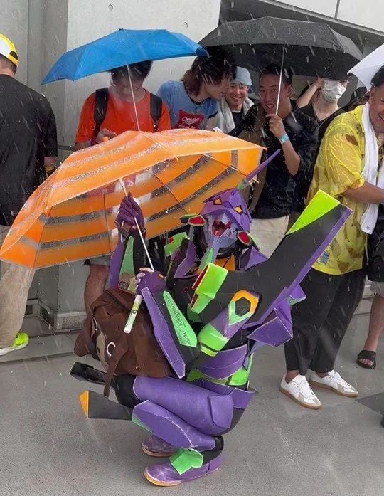 Eva01 with AT field umbrella ☔