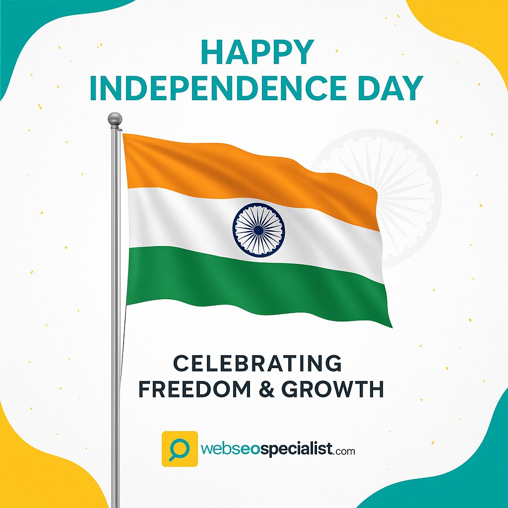 webseospecialis's tweet image. Freedom is the first step to growth. This #IndependenceDay, let’s celebrate the courage to dream big &amp;amp; the power to make it happen. 🇮🇳
#IndependenceDay2025 #webseospecialist #FreedomToGrow #DigitalGrowth #JaiHind #MakeInIndia #ProudlyIndian #NationFirst #स्वतंत्रता_दिवस #15August