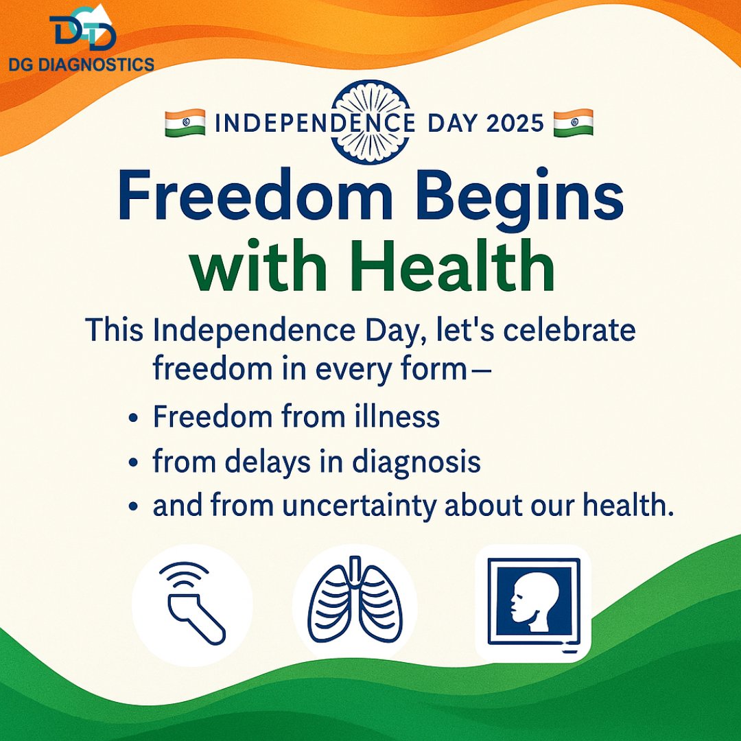 dgdiagnostics's tweet photo. @dgdiagnostics - #IndependenceDay 2025 – #Freedom Begins with #health
#IndependenceDay2025 #HealthIsFreedom #DGDiagnostics #FreedomFromDisease #PaschimVihar #DelhiNCR #Ultrasound #MedicalImaging #DiagnosticsWithCare #HealthyIndia #IndependenceDayIndia #Independence https://t.co/QQbOnFBClQ