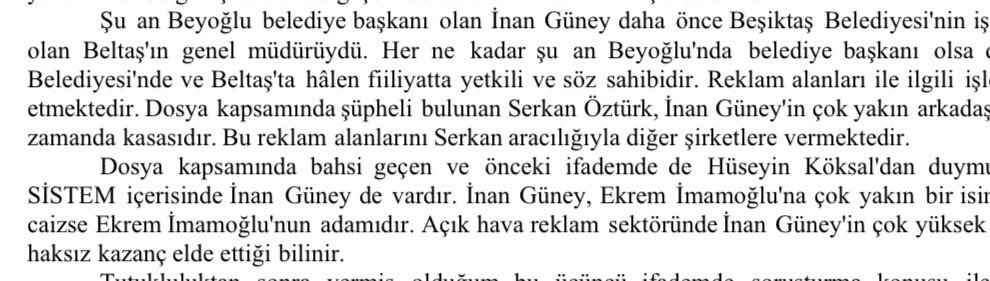44 kişinin gözaltına alındığı bugünkü İBB operasyonu 2 gündür kamuoyunda çok konuşulan işadamı Murat Kapki'nin 7 Ağustos'ta verdiği ancak o gün etkinlik pişmanlıktan faydalandırılmayan ifadesi ile yapıldı. Kapki ifadesinde Beyoğlu Belediye Başkanı İnan Güney'i  suçluyordı.