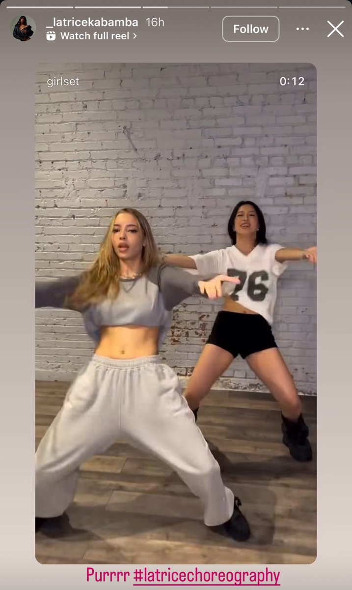 It is confirmed that choreographer Latrice Kabamba has choreographed COMMAS for #GIRLSET as she has reposted the girls on her instagram story stating:

“Purrr #latricechoreography”