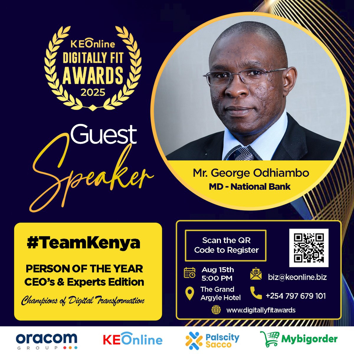 It's happening this evening. Here is our chain of Speakers. Are you ready for the #DigitallyFitAwards? 

Call 0740907060 to get a spot.