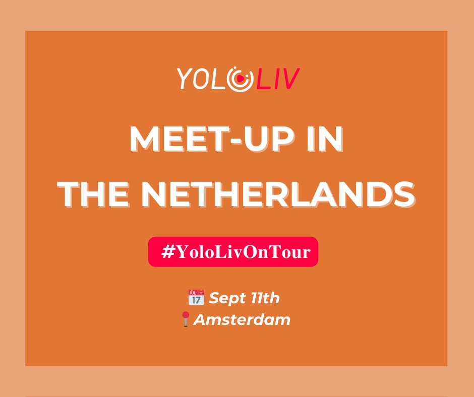🚀 YoloLiv User Meetup – Amsterdam! 🇳🇱
We’re kicking off IBC 2025 with a special YoloLiv User Meetup 🎉
📅 When: Sept 11
📍 Where: Amsterdam

🎁 Exclusive YoloLiv gifts
🎯 Chance to win a mystery prize

🔗 Sign up here: forms.gle/FSxrviWW1eCGuy…

#YoloLiv  #Amsterdam #IBC2025
