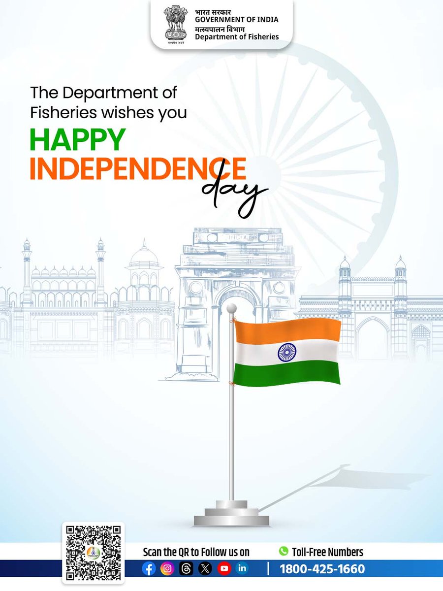 *Celebrating 78 Years of Freedom &amp; Progress* 
On this Independence Day, the Department of Fisheries proudly reaffirms its dedication to empowering every member of the fishing community—from inland waters to coastal shores.
Together, we honor the spirit of the Blue Revolution and