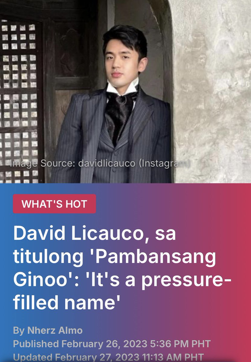 vpkatol's tweet photo. Sya lang naman ang Pambansang Ginoo bakit in denial fans nya???😂 https://t.co/vgiTWJKFpq
