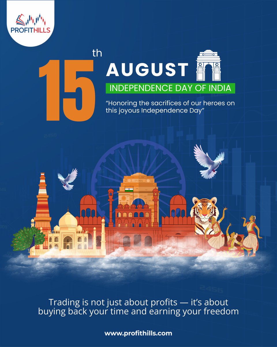 profithill21263's tweet photo. This Independence Day, let’s celebrate not just our nation’s freedom, but also the power to create financial independence. 🇮🇳✨
:
#ProudToBeIndian #HappyIndependenceDay #August15th #JaiHindJaiBharat #profithills https://t.co/B6Hq9Dey8a