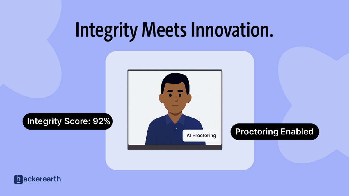 HackerEarth's tweet image. Fairer interviews. Smarter trust. 🚀
Meet FaceCode Advanced Proctoring + Integrity Index Enhancements — the next step in making remote coding interviews bias-free &amp;amp; secure.

#FaceCode #TechHiring #VirtualInterviews #HackerEarth