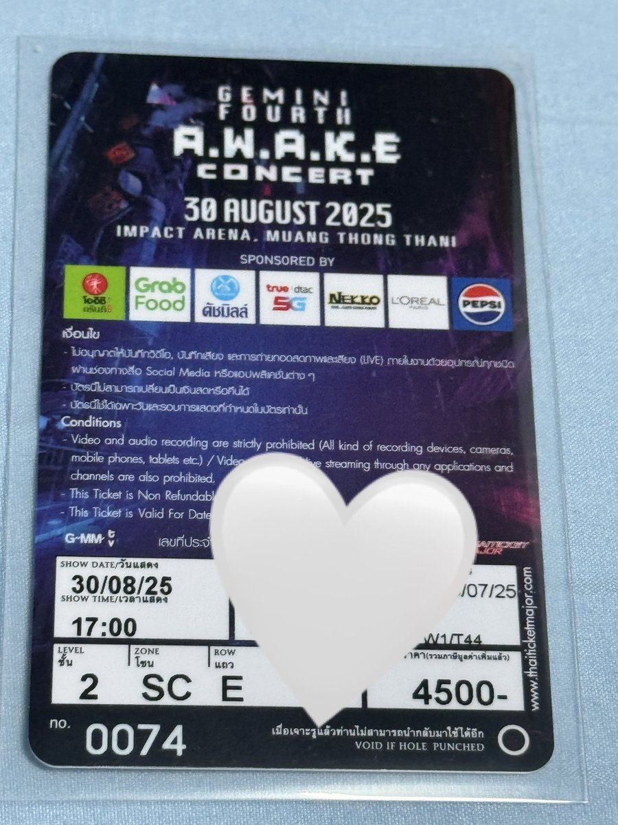 Bow_Sf40's tweet photo. ปล่อยบัตร 
รอบวันที่ 30 /08
•  โซน SC แถว E
ปล่อย 4,300
หากสนใจเดมได้เลยค่ะ
 ปล่อยเพราะมีเหตุที่ไปไม่ได้แล้วค่ะ 

 #GFAWAKEConcert https://t.co/gmP70pIZ7Q