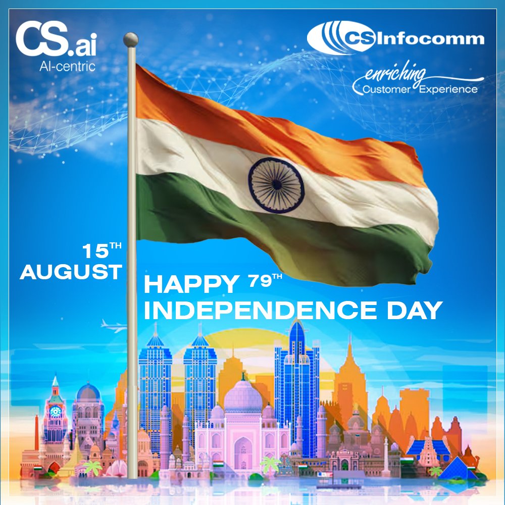 This Independence Day, we salute the spirit of freedom and the vision that drives our nation forward.
Together, let’s innovate, inspire, and build a brighter tomorrow.
#IndependenceDay #IndiaAt79 #CSInfocomm #CSAI
