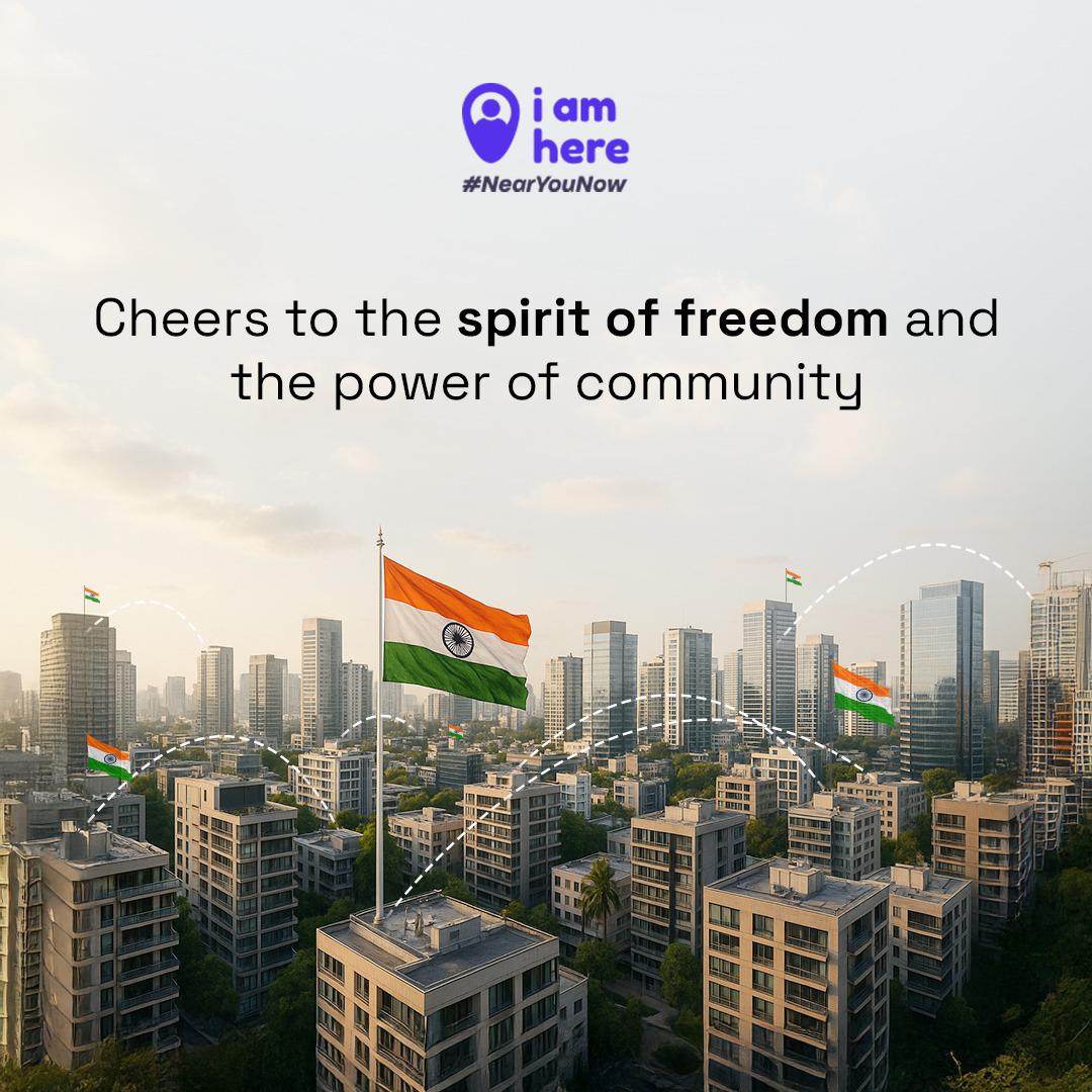 iamherelabs's tweet photo. Here’s to building communities that empower, support, and inspire — together, we thrive. 🌟

Happy Independence Day 🇮🇳

#IndependenceDay #SpiritOfFreedom  #powerofcommunity #UnityInDiversity  #StrongerTogether  #localconnections #nearyounow #iamhere https://t.co/9Je9ortRVJ