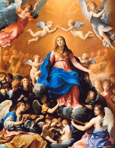 Asuncion de la Santísima Virgen María.
BENDITA SEA TU PUREZA

Bendita sea tu pureza,
y eternamente lo sea,
pues todo un Dios se recrea, en tan graciosa belleza.
A Ti, celestial Princesa,
Virgen Sagrada María,
te ofrezco desde este día,
alma, vida y corazón. 
Mírame con compasión,