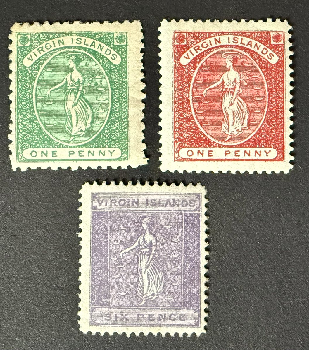 1866: stamps from Virgin Islands, Sainte Ursula whose name inspired those who named this archipelago. #philately