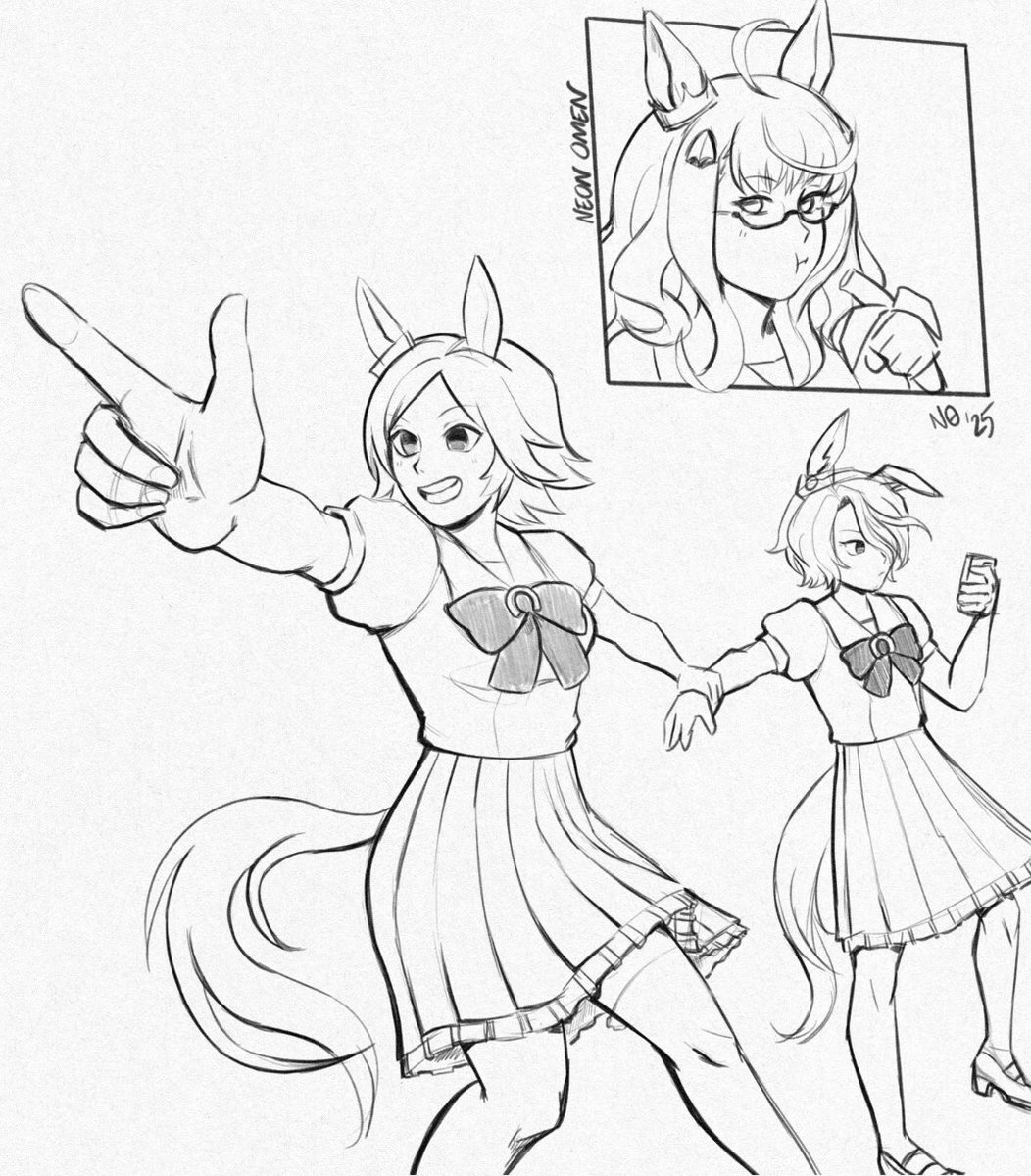 Some sketches ✨
(Lemme know if you want to see any uma in particular 👀)
.
#umamusume #BNW