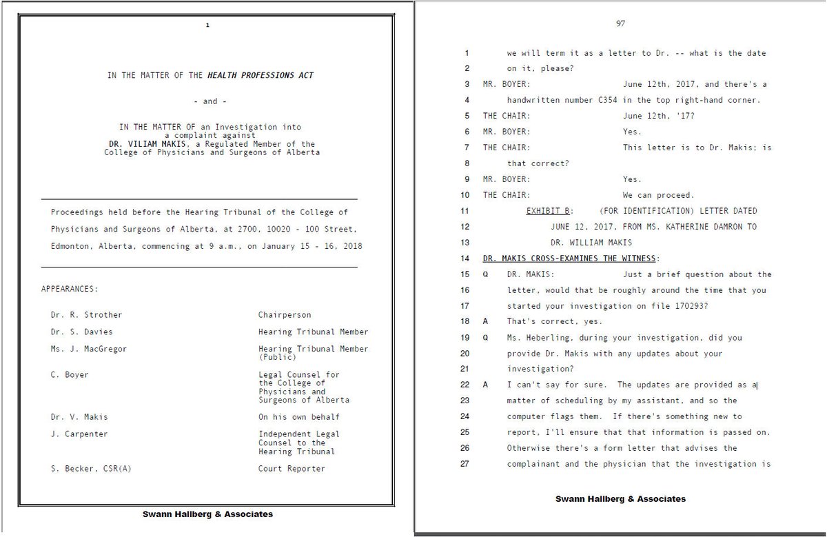 MakisMedicine's tweet image. BREAKING NEWS: This is what led to the cancellation of my Alberta Medical License in 2019.
Here is the under oath testimony of @CPSA_CA Investigator Marnie Heberling, publicly posted for the first time in 8 years.
AHS had offered me $400,000 to settle my $13.5 million lawsuit I…