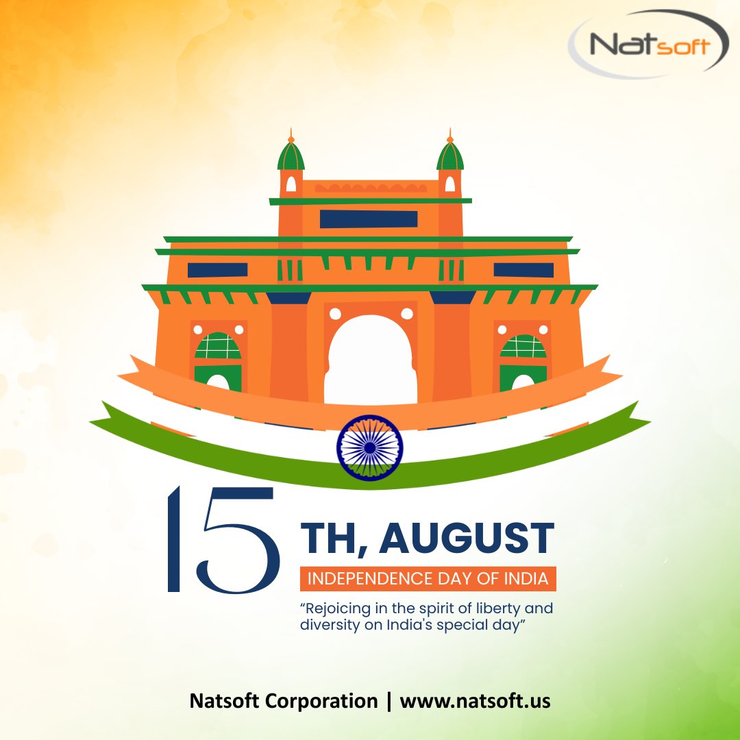 NatsoftCorp's tweet photo. May the tricolour always fly high and fill our hearts with pride. Happy Independence Day!
#August15  #IndependenceDay #IndependenceDayIndia https://t.co/l1guFcG0W7