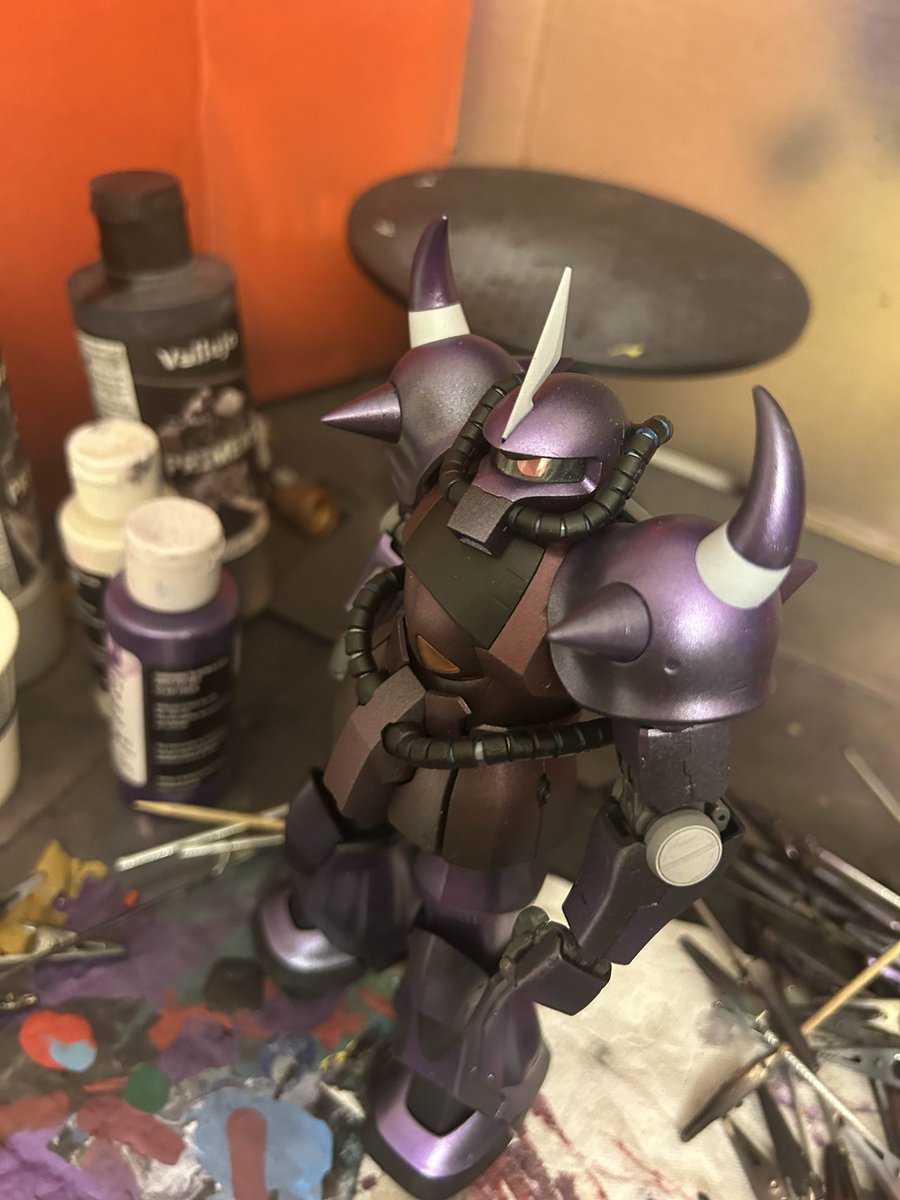 rhyllberg's tweet photo. Been getting in to actual airbrushing my backlog of kits lately. Over the past months here is my progress. Oldest to newest https://t.co/1KHfVo0BIk