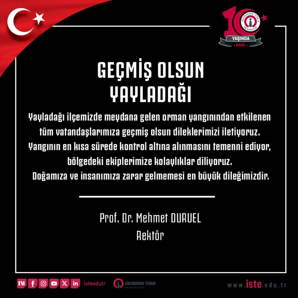 İskenderun Teknik Üniversitesi (@isteedutr) on Twitter photo 