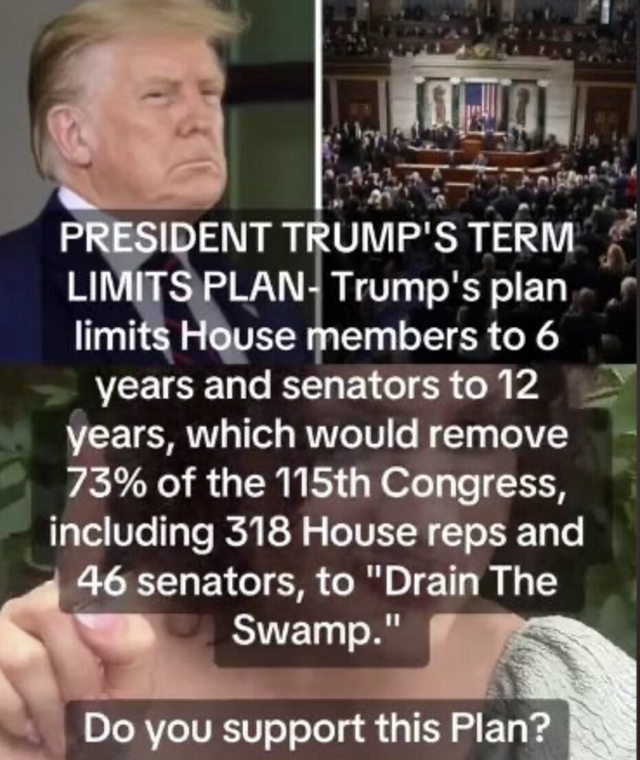 What are your thoughts on Trump's TERM LIMITS Proposal?