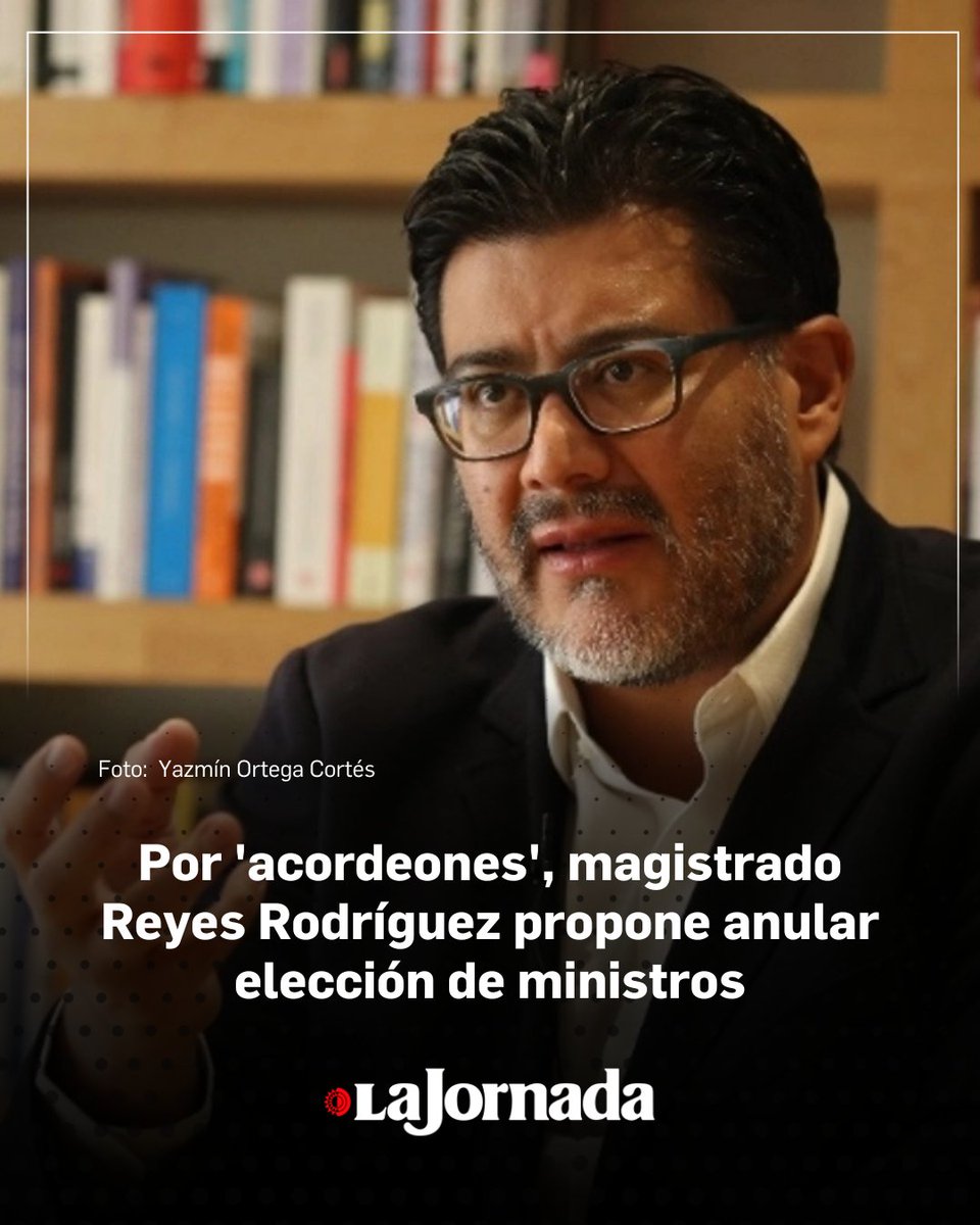 Al considerar que hubo una “estrategia de distribución sistemática y generalizada” de acordeones, el magistrado Reyes Rodríguez propone anular la elección de ministros. 

Lee la nota: jornada.com.mx/noticia/2025/0…